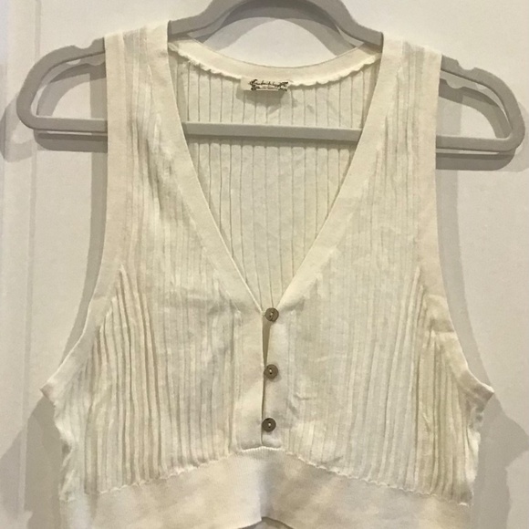 Free People Saturday morning Crop Size L - Picture 2 of 5
